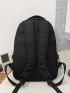 Men Letter Patched & Drawstring Detail  Functional Backpack