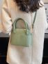 Crocodile Embossed Dome Bag Mini Green For Daily Working