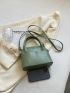 Crocodile Embossed Dome Bag Mini Green For Daily Working