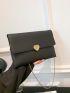 Metal Decor Flap Square Bag