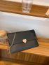 Metal Decor Flap Square Bag