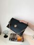 Metal Decor Flap Square Bag