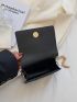 Mini Rhinestone Decor Flap Square Bag