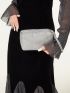 Mini Rhinestone Decor Square Bag