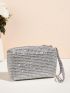 Mini Rhinestone Decor Square Bag