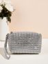 Mini Rhinestone Decor Square Bag