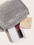Mini Rhinestone Decor Square Bag