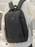 Men Letter Graphic Laptop Backpack