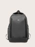 Men Letter Graphic Laptop Backpack
