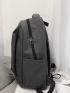 Men Letter Graphic Laptop Backpack