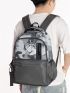 Men Camo Print Functional Backpack