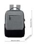 Men Two Tone USB Charging Port Laptop Backpack