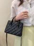 Mini Quilted Double Handle Square Bag