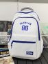 Men Letter Graphic Functional Backpack