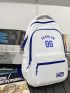 Men Letter Graphic Functional Backpack
