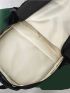 Men Letter Patch Decor Functional Backpack