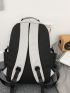 Men Letter Graphic Functional Backpack
