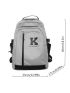 Men Letter Graphic Functional Backpack
