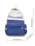 Men Letter Graphic Patch Decor Functional Backpack