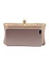 Mini Snakeskin Embossed Chain Square Bag