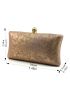 Mini Snakeskin Embossed Chain Square Bag
