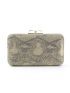Mini Rhinestone Decor Snakeskin Pattern Chain Box Bag