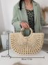 Hollow Out Straw Bag