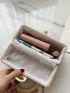 Mini Chain Flap Straw Bag