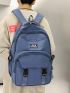 Men Release Buckle Decor Functional Backpack