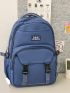 Men Release Buckle Decor Functional Backpack