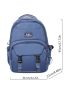 Men Release Buckle Decor Functional Backpack