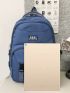 Men Release Buckle Decor Functional Backpack