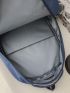 Men Release Buckle Decor Functional Backpack