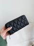 Geometric Embossed Long Wallet