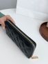 Geometric Embossed Long Wallet