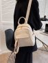 Mini Litchi Embossed Functional Backpack