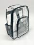 Men Clear Contrast Binding Functional Backpack