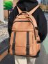 Men Release Buckle Decor Laptop Backpack
