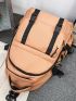 Men Release Buckle Decor Laptop Backpack