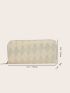 Geometric Embossed Long Wallet