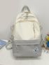 Men Letter Patch Decor Casual Daypack