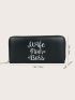 Letter Graphic Long Wallet