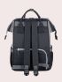 Colorblock Letter Graphic Functional Backpack