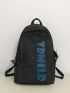 Letter Graphic Functional Backpack