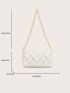 Ruched Flap Chain Ruched Bag
