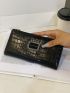 Crocodile Embossed Long Wallet