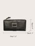 Crocodile Embossed Long Wallet