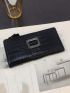 Crocodile Embossed Long Wallet
