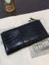 Crocodile Embossed Long Wallet