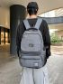 Men Letter Patch Decor Casual Daypack